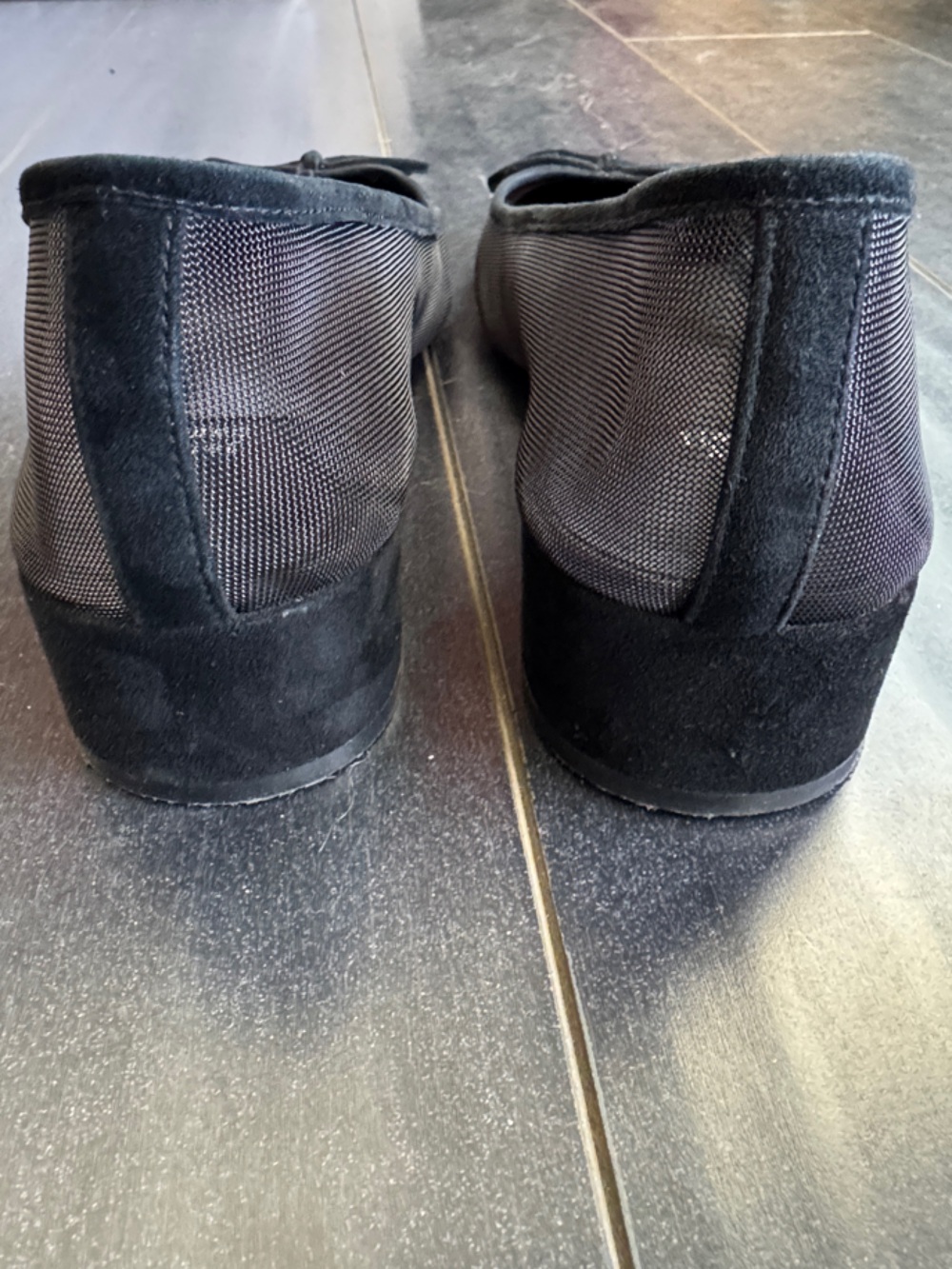 Jeffrey Campbell Mesh Black Suede-Trim Ballet with Bow size 8 - Picture 6 of 9